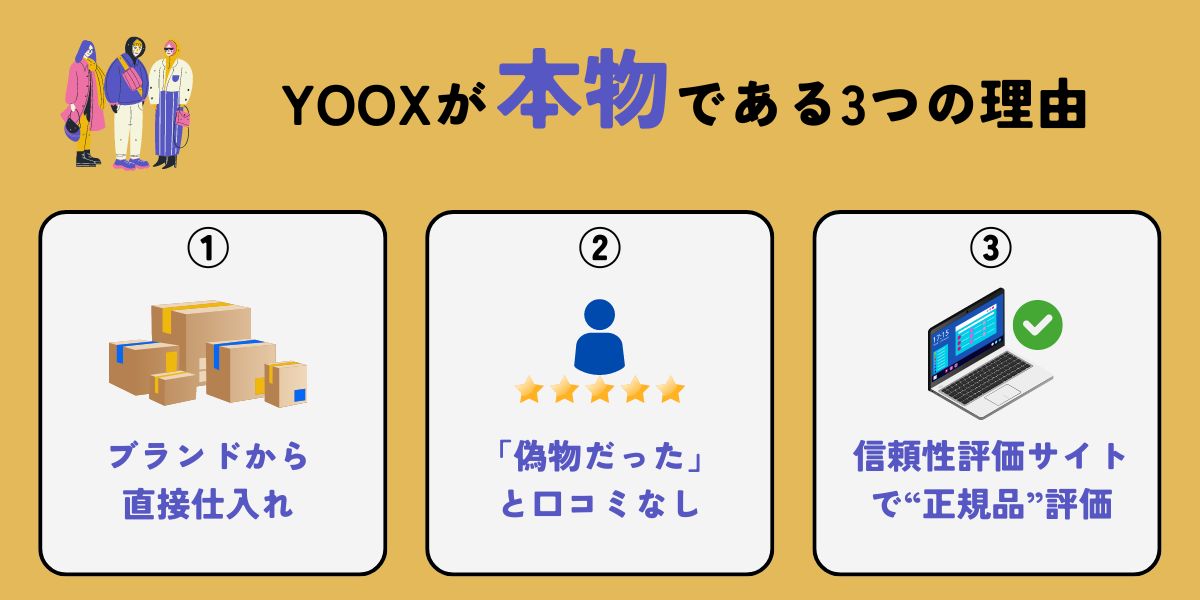 YOOX(ユークス)は本物？偽物ではない3つの理由